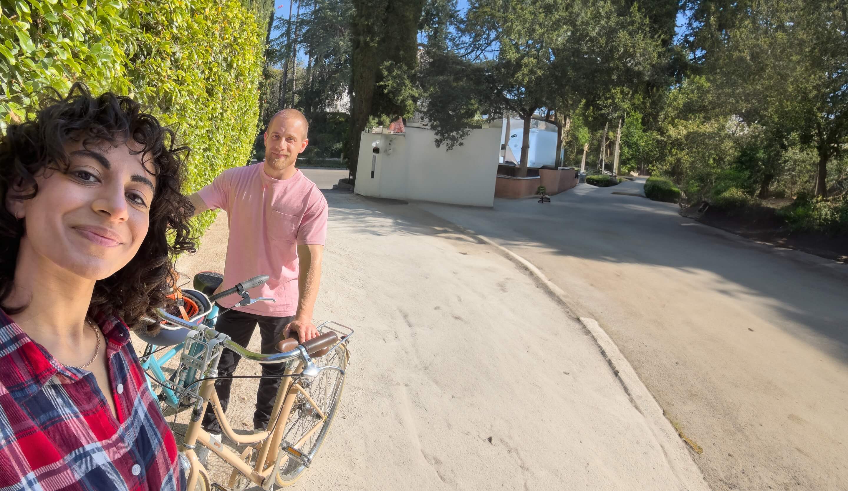 Actor portrayal female and male bike riders