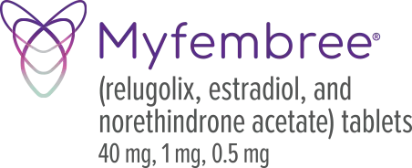 MYFEMBREE® (relugolix, estradiol, and norethindrone acetate) logo